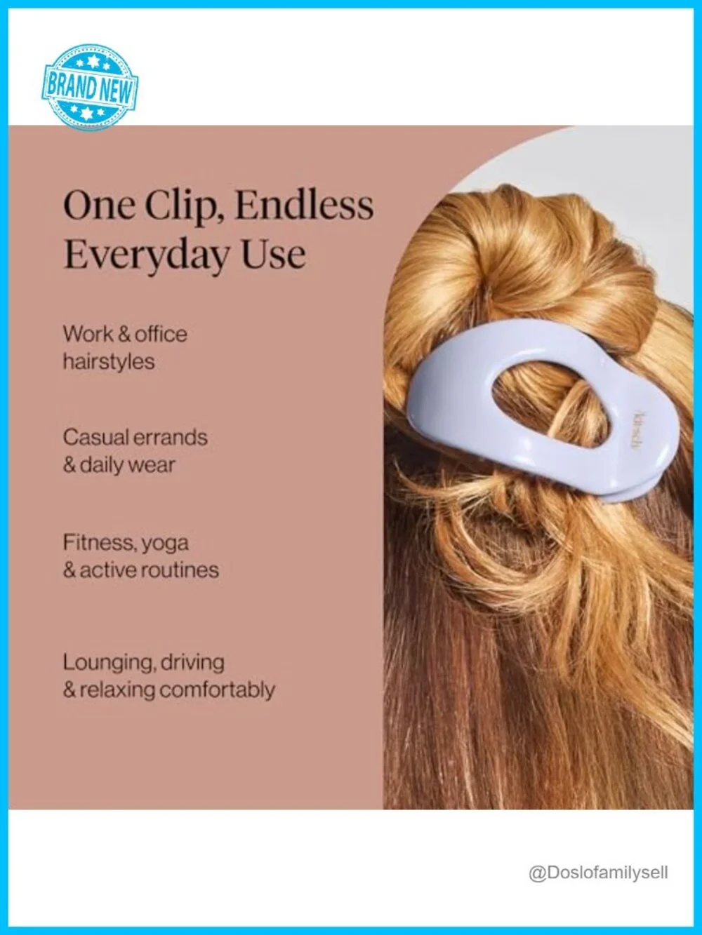 Medium Flat Claw Clips - Strong Hold for All Hair Types Non-Slip Secure